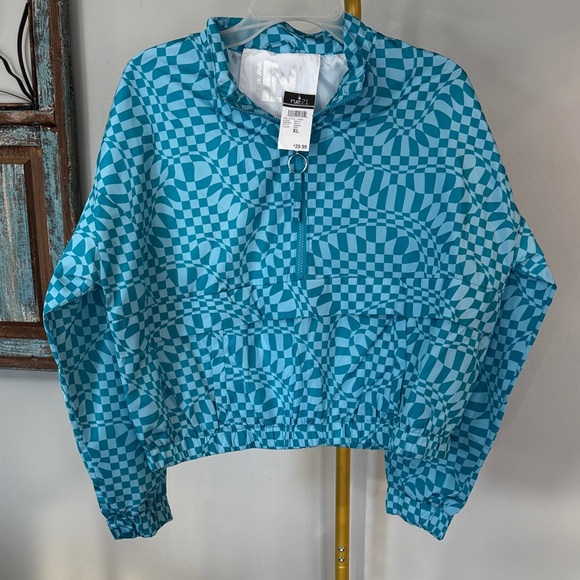 Rue21 Jackets & Blazers - rue21 Turquoise Checkerboard Half-Zip Pullover NWT XL